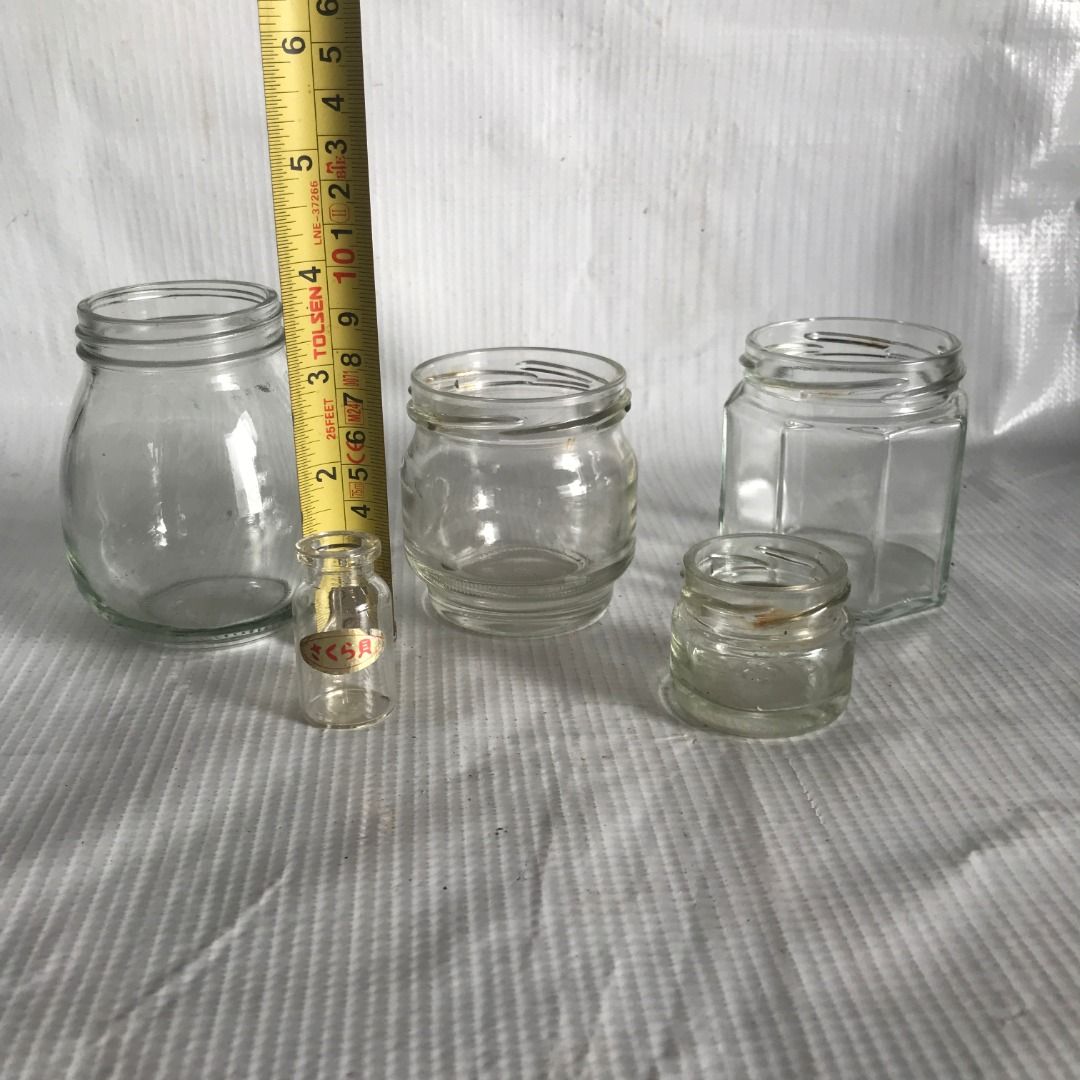 Set of 5 Assorted Small Glass Jars #4672 (Category: Food Organization & Storage) located in Malabon City. Submitted by mldg.surplus (Listing ID 1440657100, Image 2). Description: MLDG Surplus Reminder: •Expect minimal flaws such as stain, lint, scratches etc. •No reservation, we can accept your offer, but it doesn't mean that the item is reserved. •No other picture. All pictures are posted already. •Battery operated items does not included batter