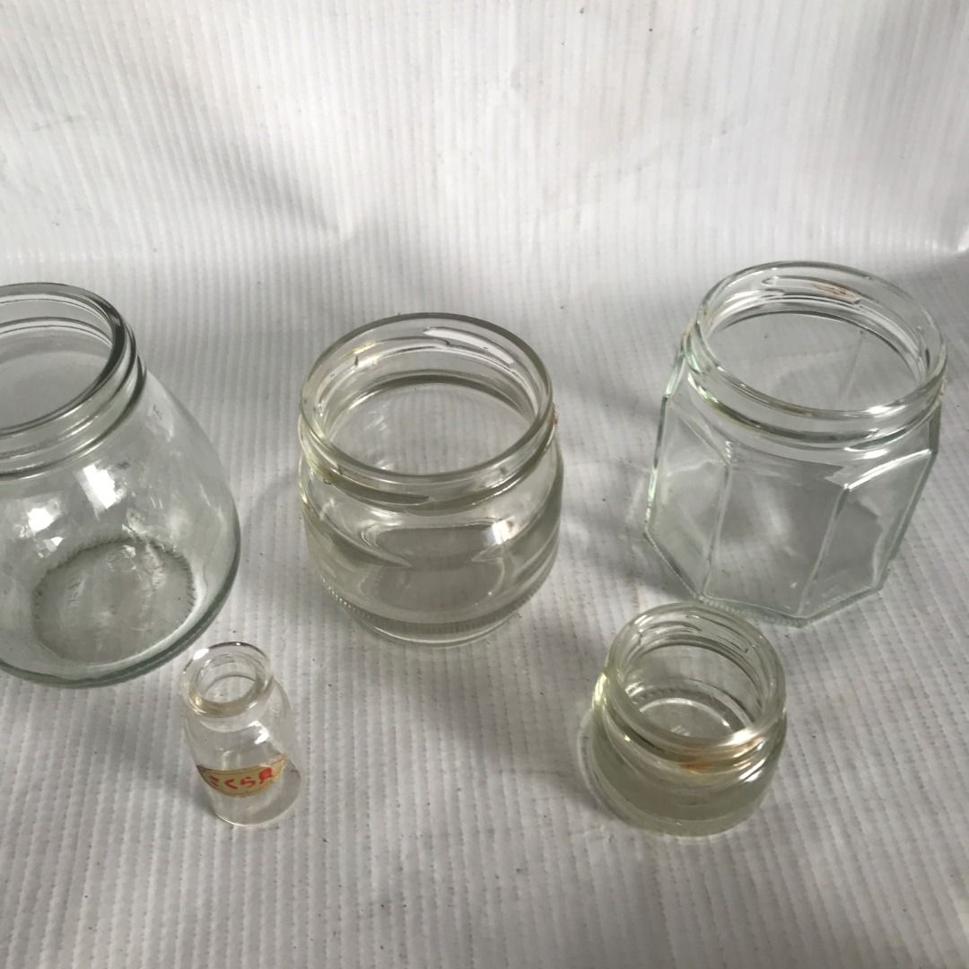 Set of 5 Assorted Small Glass Jars #4672 (Category: Food Organization & Storage) located in Malabon City. Submitted by mldg.surplus (Listing ID 1440657100, Image 3). Description: MLDG Surplus Reminder: •Expect minimal flaws such as stain, lint, scratches etc. •No reservation, we can accept your offer, but it doesn't mean that the item is reserved. •No other picture. All pictures are posted already. •Battery operated items does not included batter