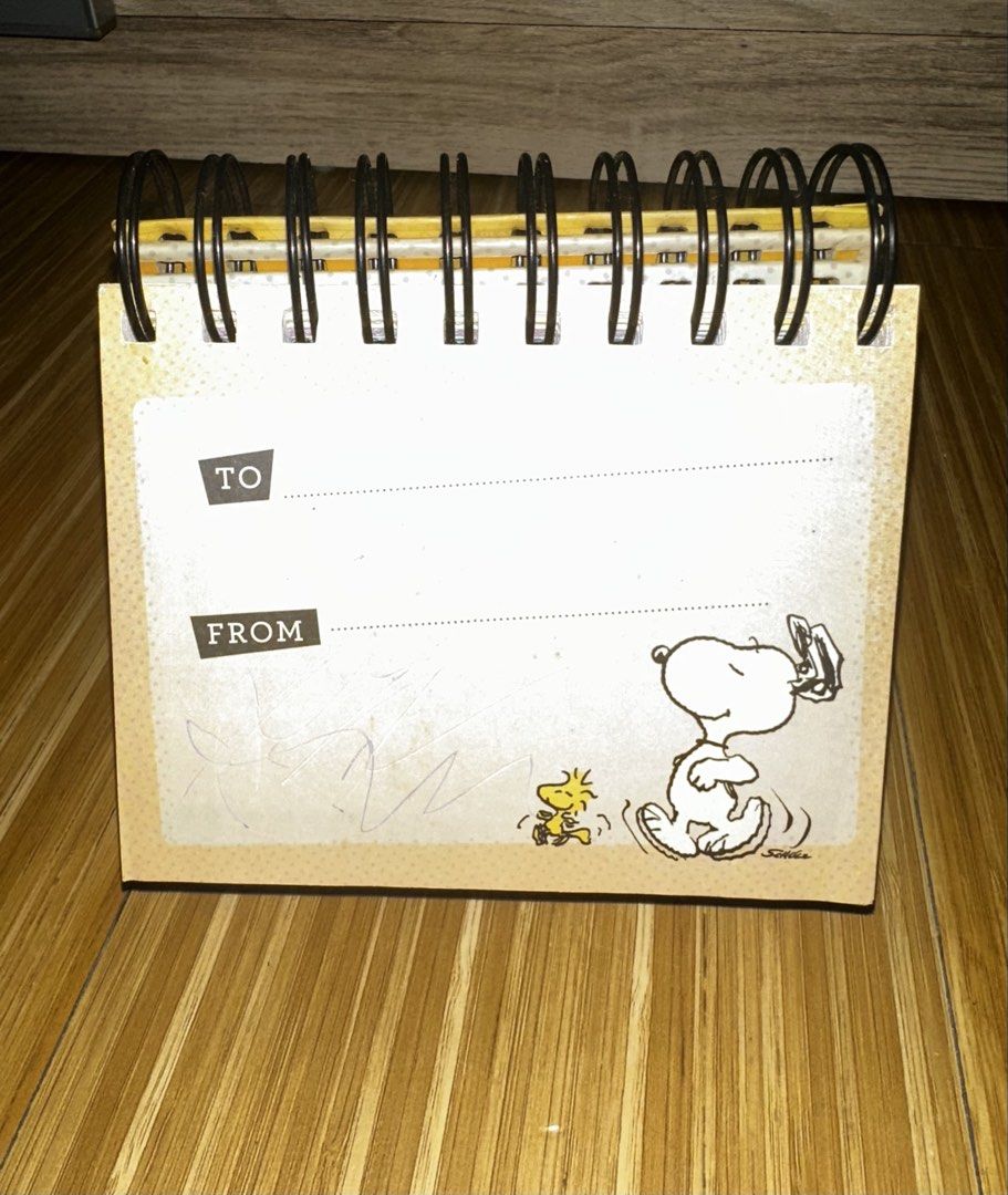 Snoopy Calendar (Category: Vintage Collectibles) located in Taguig. Submitted by seek_and_ship (Listing ID 1440709342, Image 3). Description: PEANUTS Smile & Blessings Calendar - Compact 5.5 x 5.25 inch size and a built in easel stand makes this fun daily flip calendar the perfect addition to your desk or table at home or in the office - Be encouraged every day of the year with inspirational quotes, positive affirmations and Scripture verses. - E