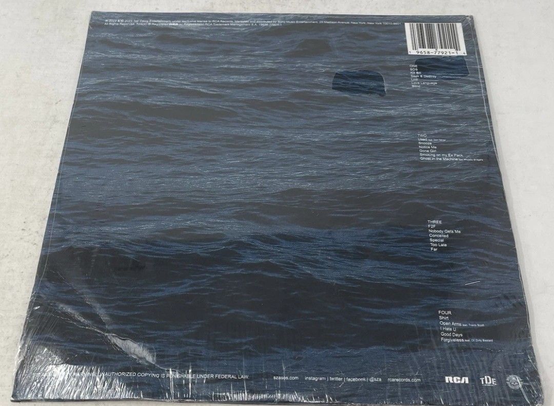 SOS by SZA Vinyl Record (Category: Vinyls) located in Manila. Submitted by ramonrobin.cruz (Listing ID 1440643037, Image 2). Description: SOS by SZA Vinyl Record 2LP = ₱5,500 Brand New sealed made in USA.