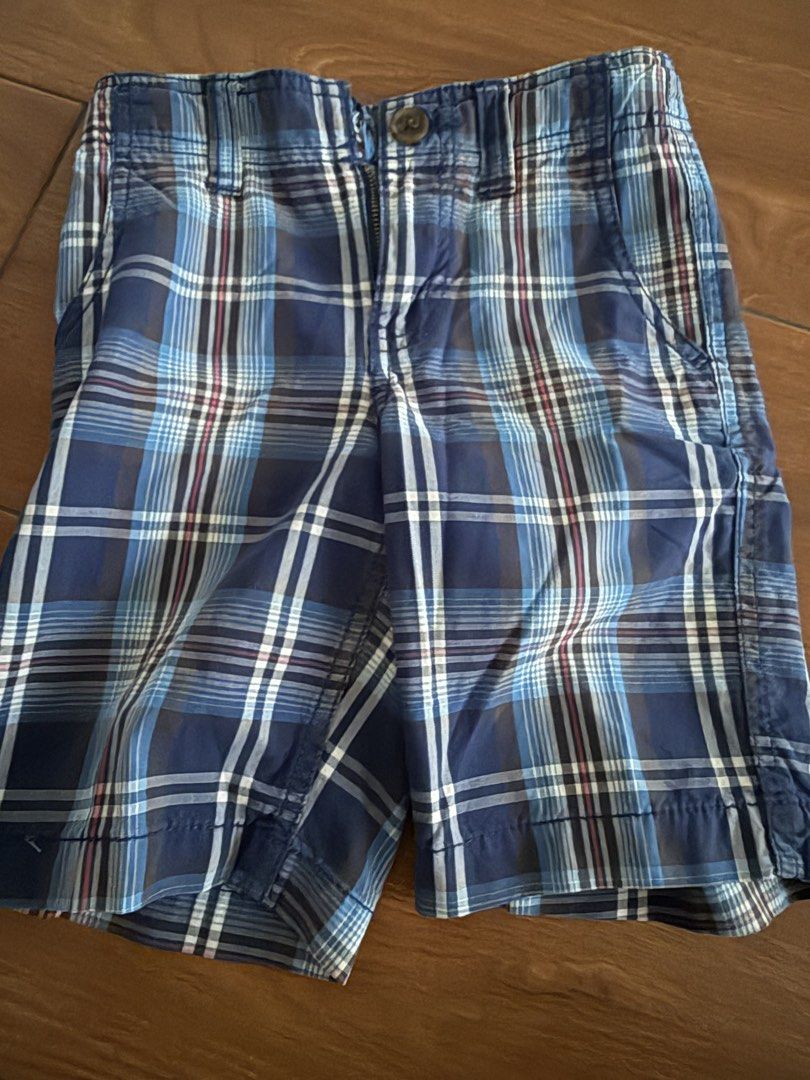 Take all Boys' Plaid and Striped Shorts Bundle (Category: Babies & Kids Fashion) located in Bulacan. Submitted by emjay_17 (Listing ID 1440680270, Image 3). Description: - Bundle of 4 boys' shorts - Includes 2 plaid shorts (blue, beige/green) - Includes 2 striped shorts (green/white, blue/white) - All shorts feature button and zip closure - Ideal for summer wear - Versatile for creating multiple outfits.