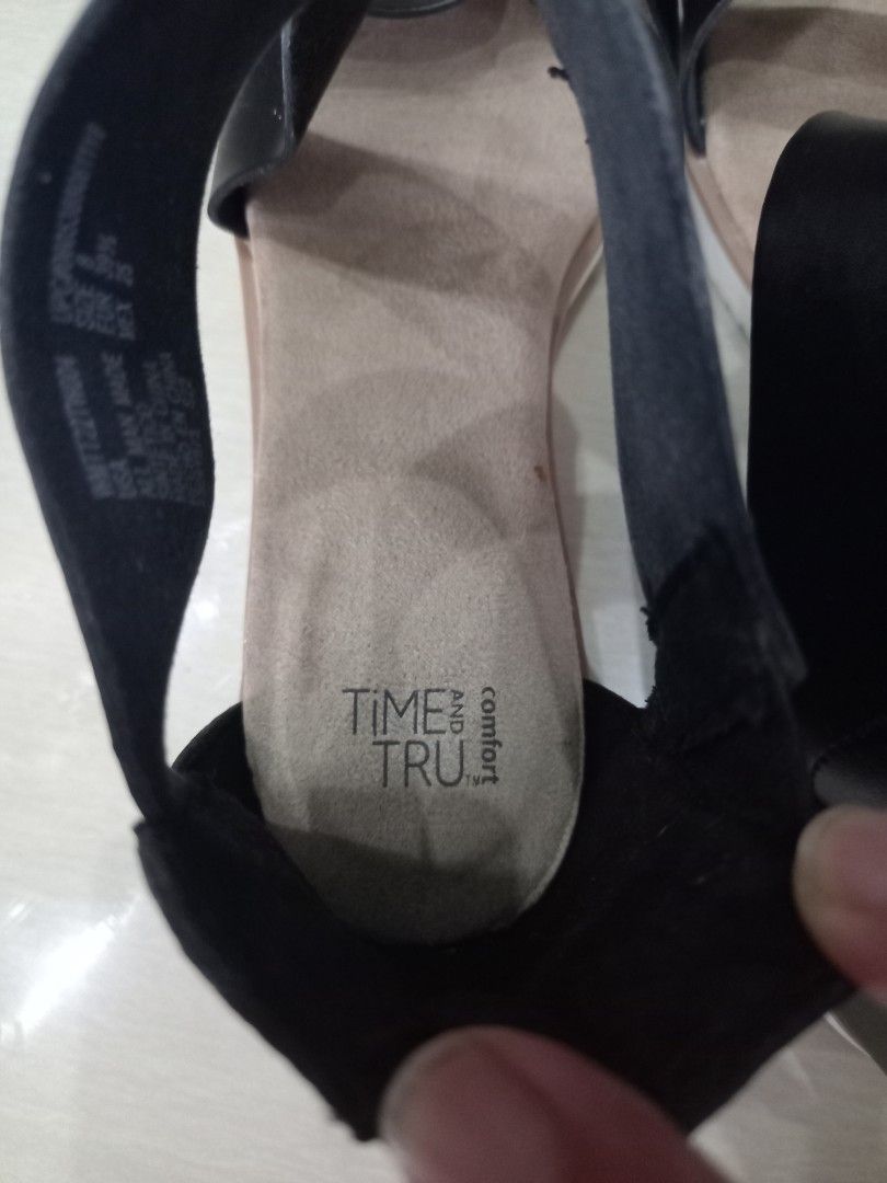 Time and Tru Black Gladiator Sandals Size 8 (Category: Flats & Sandals) located in Dipolog. Submitted by whatsgoodinthehood (Listing ID 1440607181, Image 2). Description: - Brand: Time and Tru - Color: Black - Style: Gladiator Sandals - Size: 8 US - Material: Faux leather straps - Closure: Back zipper - Features: Comfortable footbed - Occasion: Casual wear.