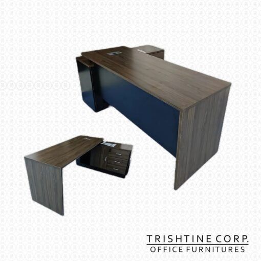 TXT-059 | Basic Executive L Type Table (Category: Office Furniture & Fixtures) located in Caloocan City. Submitted by trishtine_jim9 (Listing ID 1440656382, Image 1). Description: Laminated MDF With grommet for cable management Side Cabinet Orientation: Left & Right (Flexible to change) Color: same as pictured Dimension: L180 x W120 x H75 cm DICLAIMER: Price is for Posting Purposes Only.