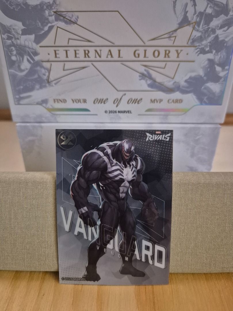 VENOM - Marvel Rivals Eternal Glory 2026 (CARDFUN) (Category: Raw Singles) located in Quezon City. Submitted by fran_laufeyson (Listing ID 1440725886, Image 1). Description: VENOM: - "Hero Roles" series - Base Refractor - Brand new - Protective film has not been removed 📍 Shipping from Quezon City 📦 Can do SDD via Lalamove or Grab within Metro Manila 📸 Additional photos available upon request.