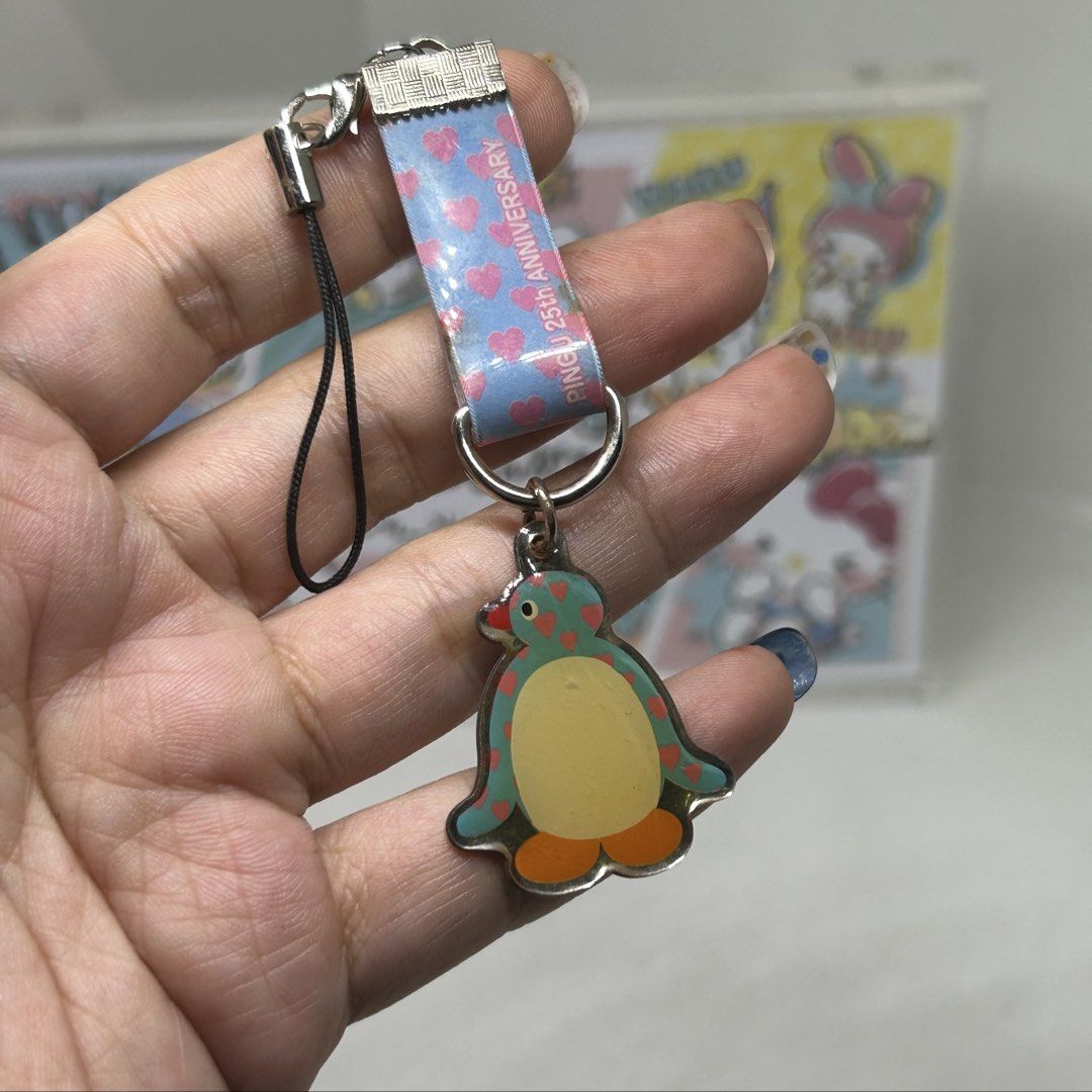 VINTAGE COCA-COLA x PINGU MOBILE STRAP KEYCHAIN 3 (Category: Character Goods) located in Quezon City. Submitted by kitsune.treasures (Listing ID 1440684159, Image 1). Description: *First to pay policy! *1 day reservation only. Failure to pay on time, auto cancel. 📍Quezon City * MOD: J&T | Lalamove * MOP: GCASH | BPI 📦ON HAND AND READY TO SHIP CONDITION: WHAT YOU SEE IS WHAT YOU GET. Dimensions: Kindly check the photos for the actual measurement