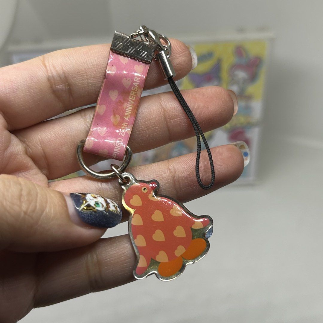 VINTAGE COCA-COLA x PINGU MOBILE STRAP KEYCHAIN 4 (Category: Character Goods) located in Quezon City. Submitted by kitsune.treasures (Listing ID 1440684579, Image 2). Description: *First to pay policy! *1 day reservation only. Failure to pay on time, auto cancel. 📍Quezon City * MOD: J&T | Lalamove * MOP: GCASH | BPI 📦ON HAND AND READY TO SHIP CONDITION: WHAT YOU SEE IS WHAT YOU GET. Dimensions: Kindly check the photos for the actual measurement