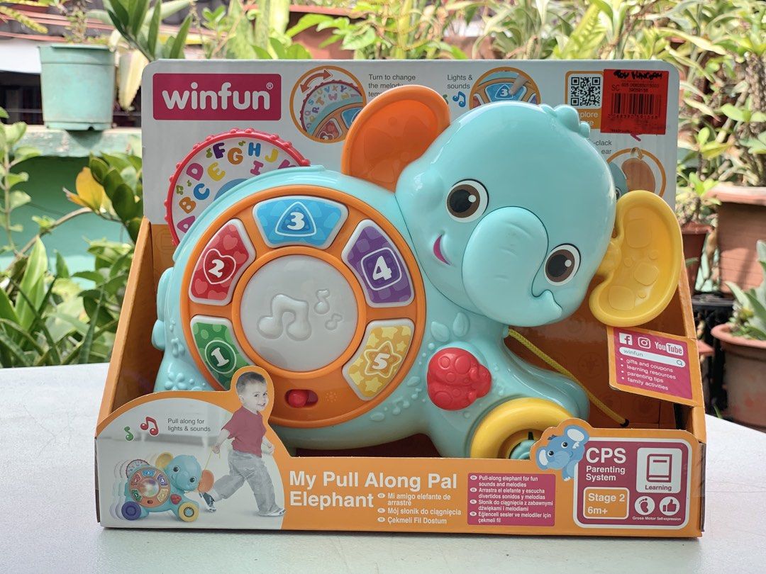 Winfun My Pull Along Elephant (Category: Infant Playtime) located in Malabon City. Submitted by kirstenandmikaelsonlinestore (Listing ID 1440640137, Image 1). Description: .