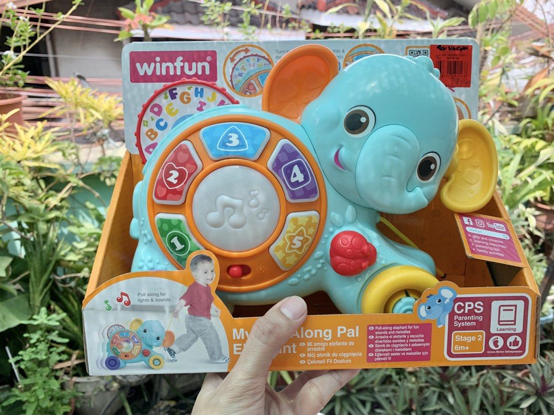 Winfun My Pull Along Elephant (Category: Infant Playtime) located in Malabon City. Submitted by kirstenandmikaelsonlinestore (Listing ID 1440640137, Image 3). Description: .