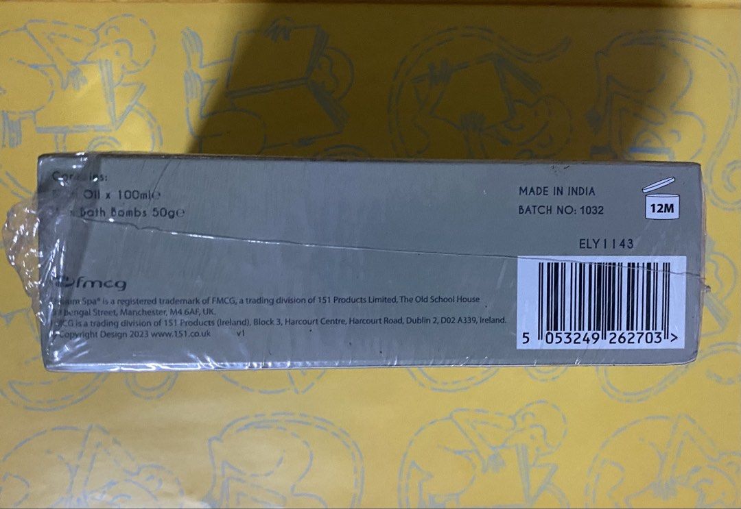 0423. Elysium Spa Bath Oil and Bath Bombs Gift Set (Category: Bath) located in Manila. Submitted by reader01 (Listing ID 1435717389, Image 3). Description: - Elysium Spa Bath Oil & Bath Bombs Gift Set - Includes: - 100ml Vanilla & Coconut Bath Oil - 2 Chamomile & Jasmine Bath Bombs - 2 Spearmint & Peppermint Bath Bombs - Designed for relaxation and unwinding - Made in India - Batch Number: 1032.