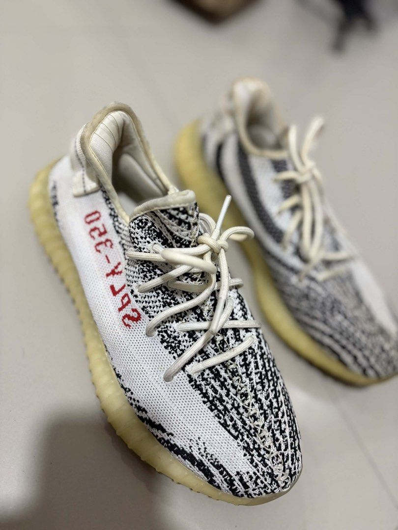 Adidas Yeezy Boost 350 V2 Zebra (Category: Sneakers) located in Manila. Submitted by sale_po.444 (Listing ID 1435871182, Image 3). Description: FOR SALE: Yeezy Boost 350 V2 “Zebra” Size: 9.5 • Used but still in good condition • Yellowish na yung sole (normal sa Zebra due to aging) • Malinis pa upper, solid pa overall look.