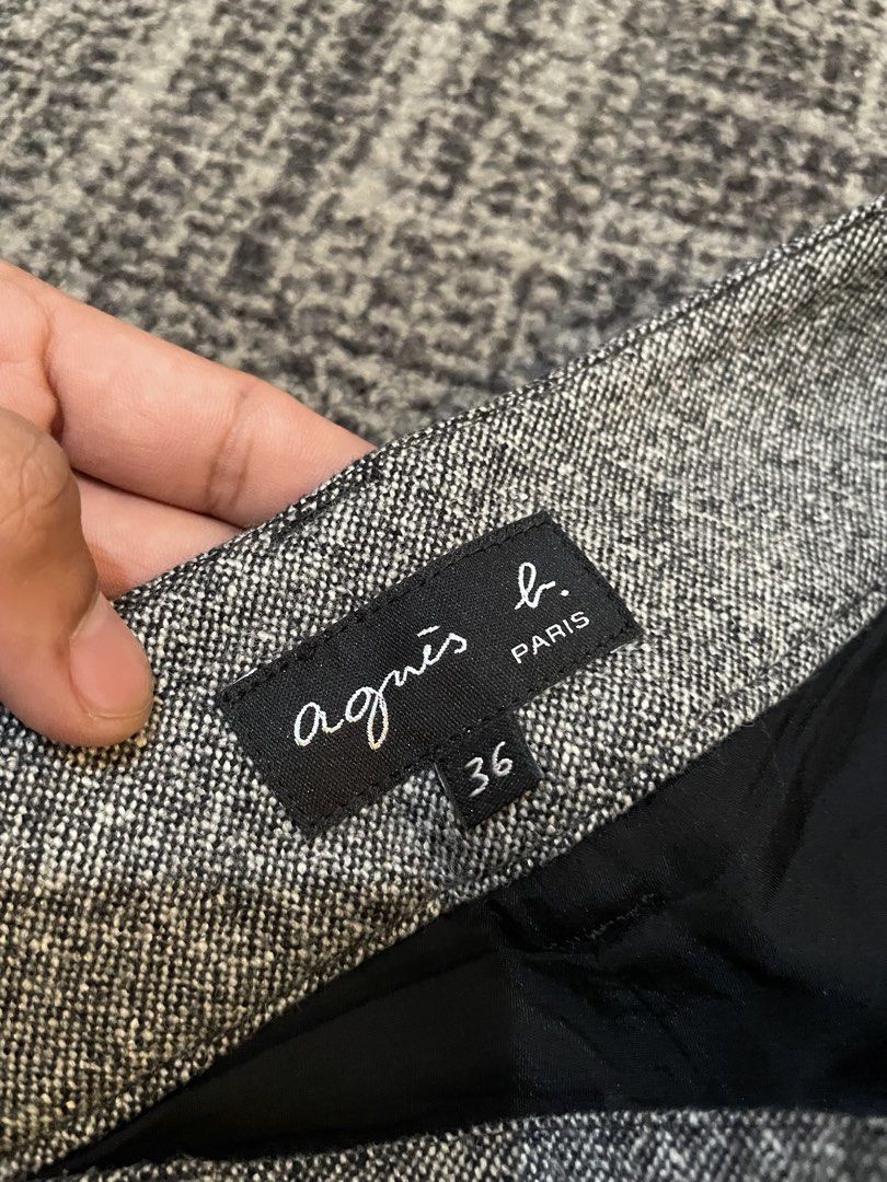 Agnes B. Paris Tweed Pants Size 36 (Category: Other Bottoms) located in Manila. Submitted by rdtp2 (Listing ID 1435838065, Image 3). Description: - Agnes B. Paris tweed pants - Size 36 - Dimension: waist 28 length 37 hem 8 - Straight leg cut - Classic design with button closure - Features pockets - Textured fabric.