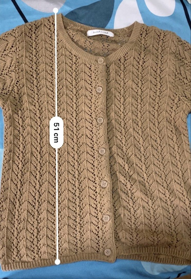 Anissa Luna Knitted Cardigan (Category: Others Tops) located in Makati City. Submitted by beaa24 (Listing ID 1435804450, Image 3). Description: Never used. Stretchable can fit until large.