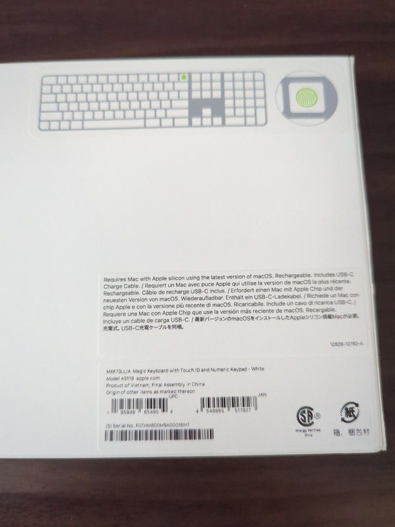 Apple Magic Keyboard with Touch ID and Numeric Keypad (A3119) BNIB