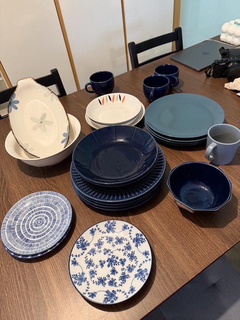 Assorted Dinnerware Set - Blue and White443959114371573760