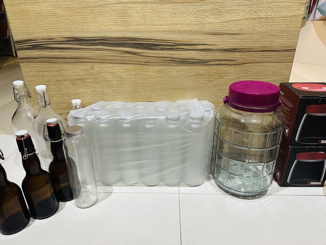 Assorted Glass Bottles and Jars - Various Sizes443959998488913921