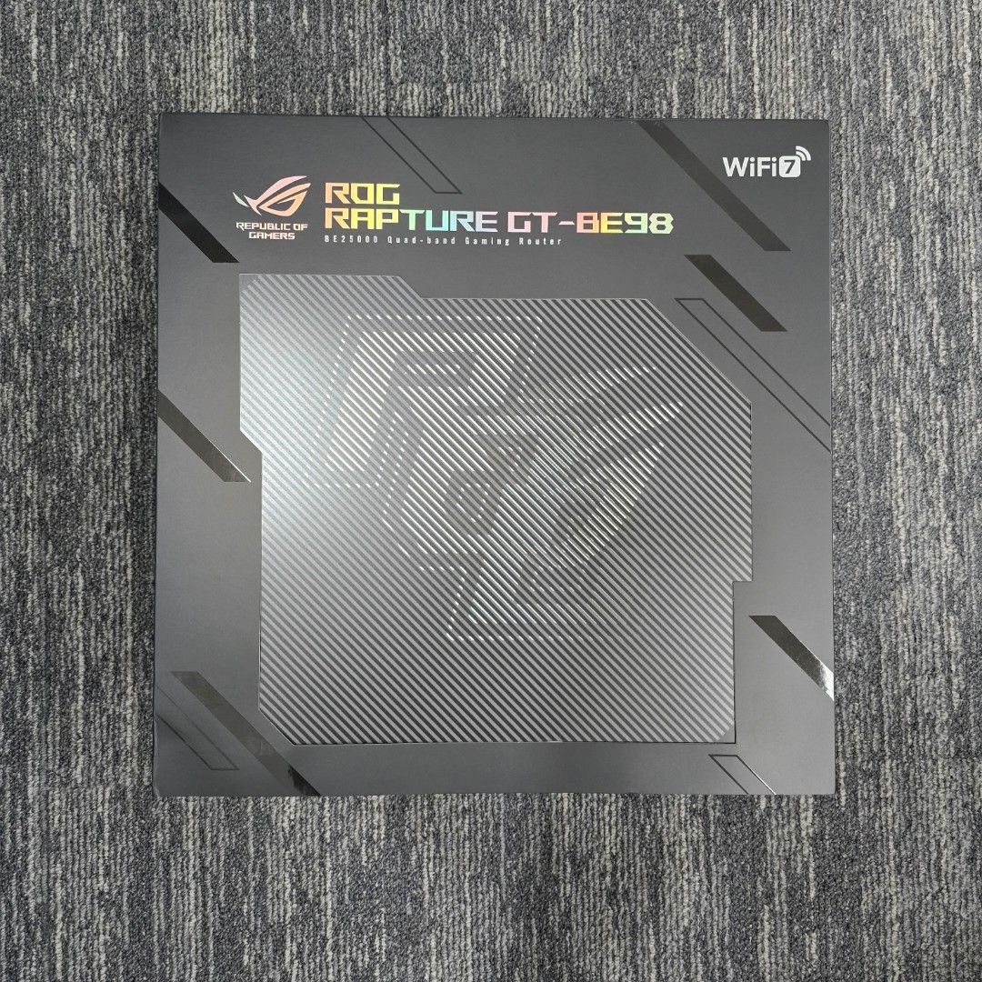ASUS ROG Rapture GT-BE98 WiFi 7 Gaming Router Box