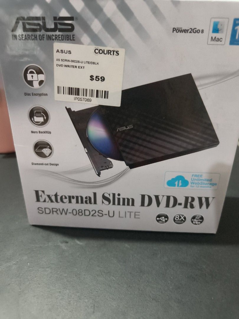 ASUS SDRW-08D2S-U LITE External Slim DVD-RW