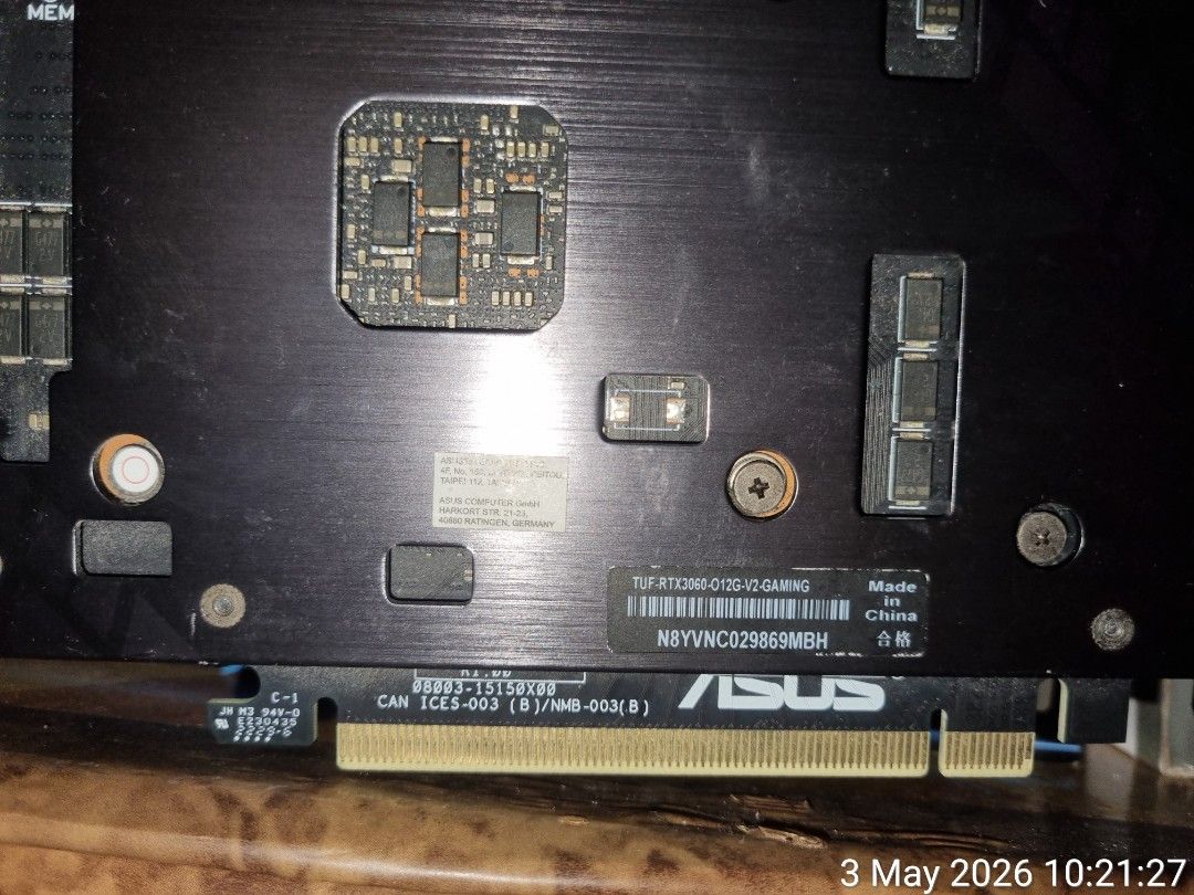 ASUS TUF RTX 3060 12GB GAMING GPU443685313886955521