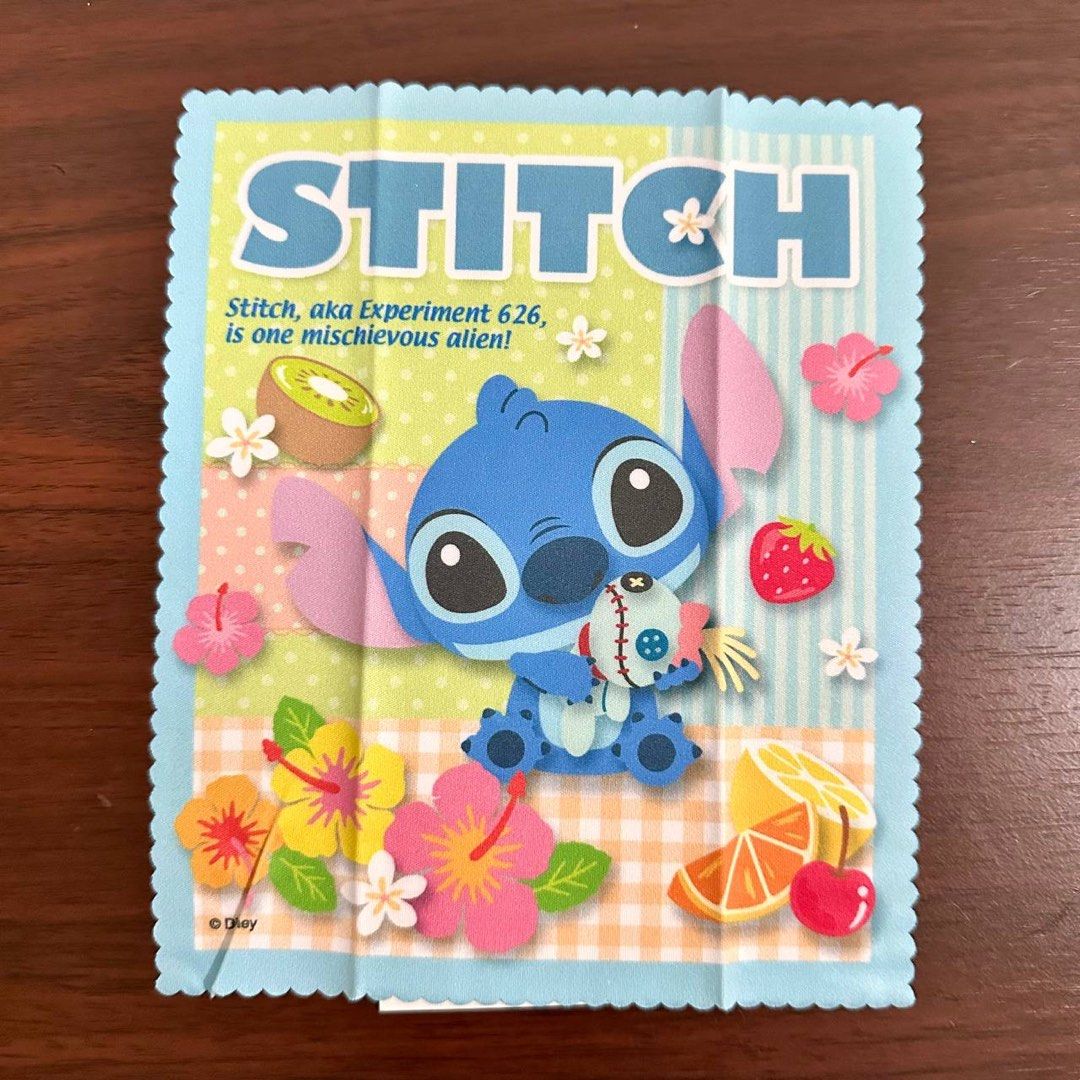 [Authentic] Disney Stitch Cleaning Cloth (Microfiber) (Category: Towels, Napkins & Holders) located in Quezon City. Submitted by brandedusagoodies (Listing ID 1435873190, Image 3). Description: Cute Disney Stitch microfiber cleaning cloth featuring a vibrant tropical design with fruits and flowers. A fun and practical accessory perfect for keeping your delicate items clean. Material: - Microfiber fabric Color / Design: - Multicolor design with St