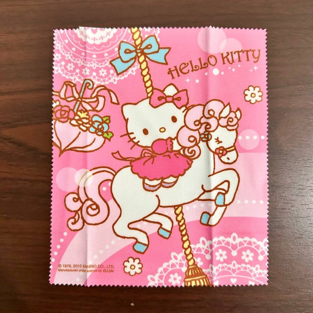[Authentic] Sanrio Hello Kitty Carousel Cleaning Cloth (Microfiber) (Category: Shirts) located in Quezon City. Submitted by brandedusagoodies (Listing ID 1435872337, Image 3). Description: Charming Hello Kitty microfiber cleaning cloth featuring a carousel horse design in soft pink tones. A cute and practical accessory for keeping your delicate items clean while adding a touch of Sanrio sweetness. Material: - Microfiber fabric Color / Design: - P