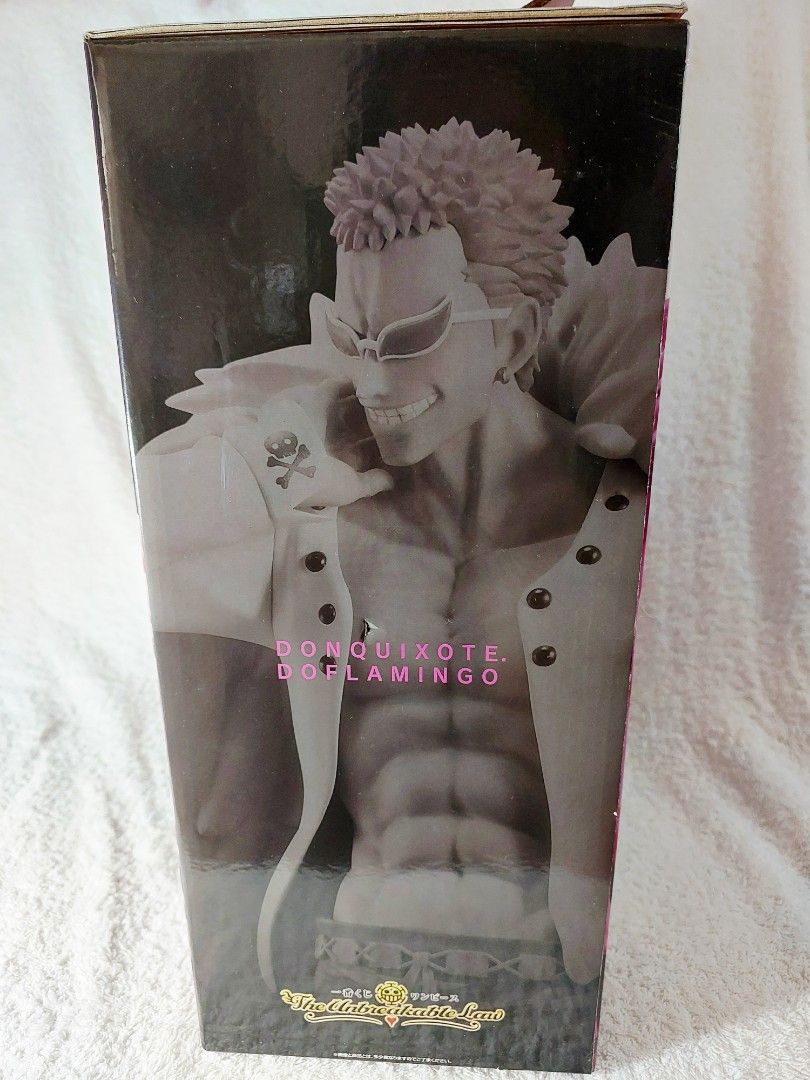Bandai Spirits Ichiban Kuji One Piece The Unbreakable Law Prize D Donquixote Doflamingo MASTERLISE figure (Category: Figurines & Statues) located in Antipolo. Submitted by sai.bns (Listing ID 1435752461, Image 2). Description: Size: Height: 26 cm.