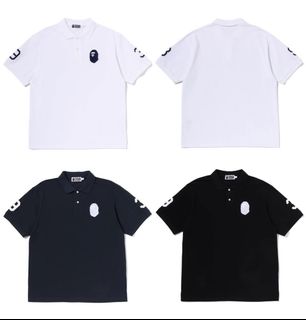 ★BAPE Relax Silhouette Side Shark Polo★ Authentic BAPE Shark Polo Black Men's, Men's Fashion, Tops & Sets