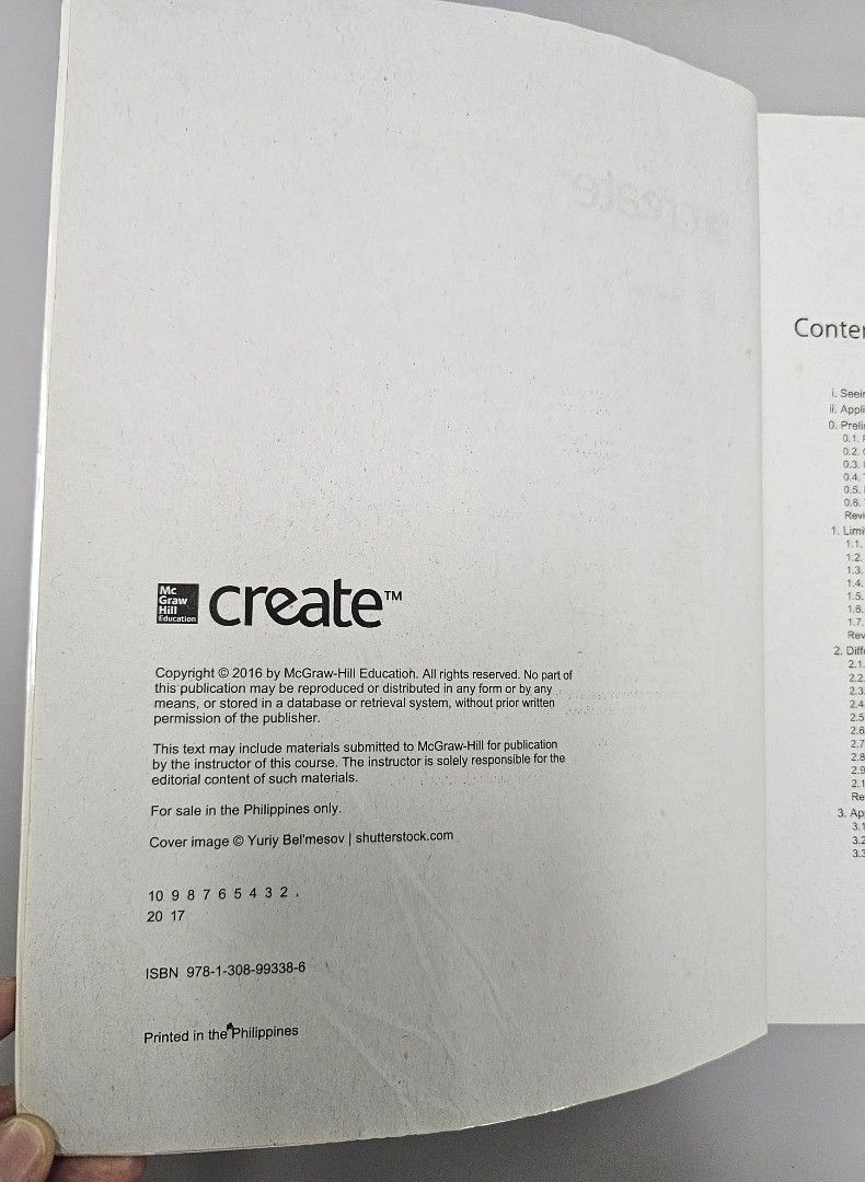 Basic Calculus (McGraw Hill) (Category: Textbooks) located in Quezon City. Submitted by the_l1ttlej0ys (Listing ID 1435717978, Image 2). Description: preowned but unused 🥳🥳🥳 copyright 2016 in very good condition no writings on inside pages may have some faint storage marks 3 copies available.
