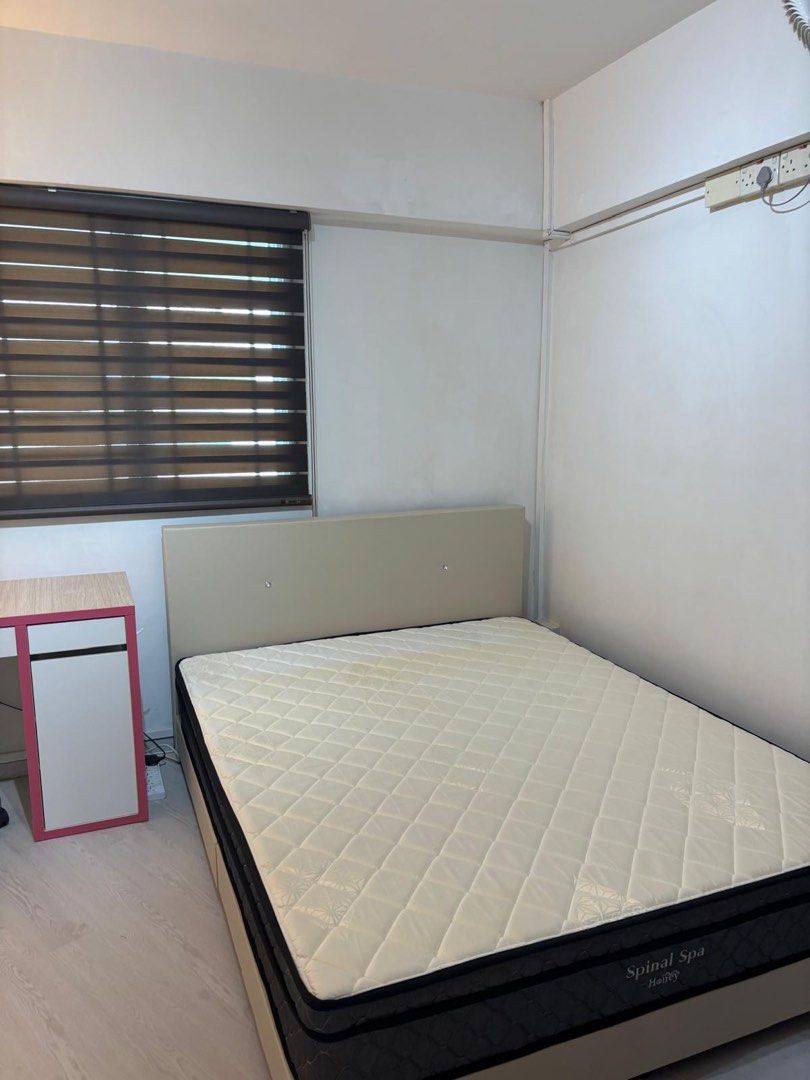 Bed with mattress