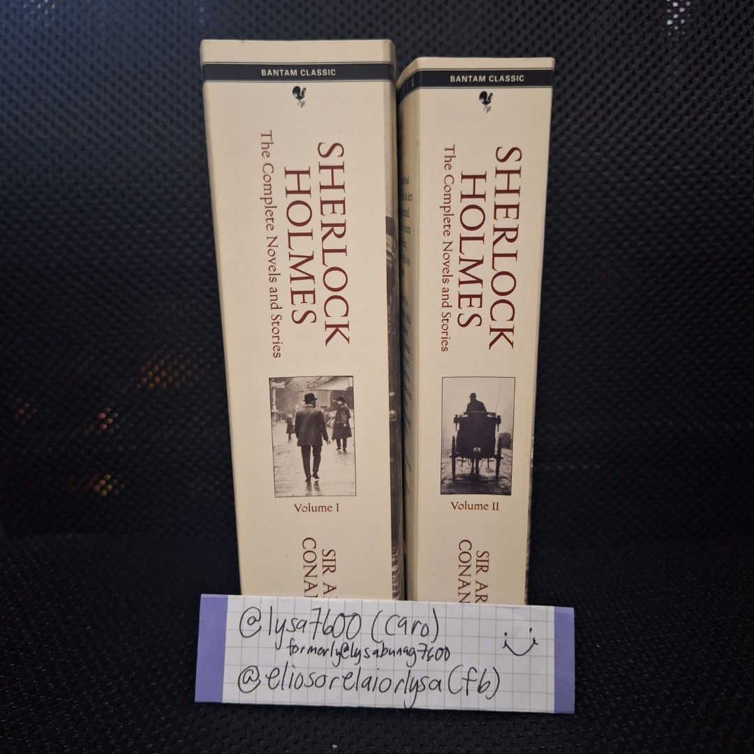 [BOOKS] Sherlock Holmes Vol. 1 and 2 SET (Category: Storybooks) located in Quezon City. Submitted by lysa7600 (Listing ID 1435871983, Image 1). Description: Sherlock Holmes Vol. 1 and 2 » Bought in FullyBooked » Only displayed, never got to read it due to being busy + attention span not attention spanning » PAYO: Php 600 as a set, negotiable » RFS: Decluttering + need funds » MOP: BDO/RCBC/Gcash.