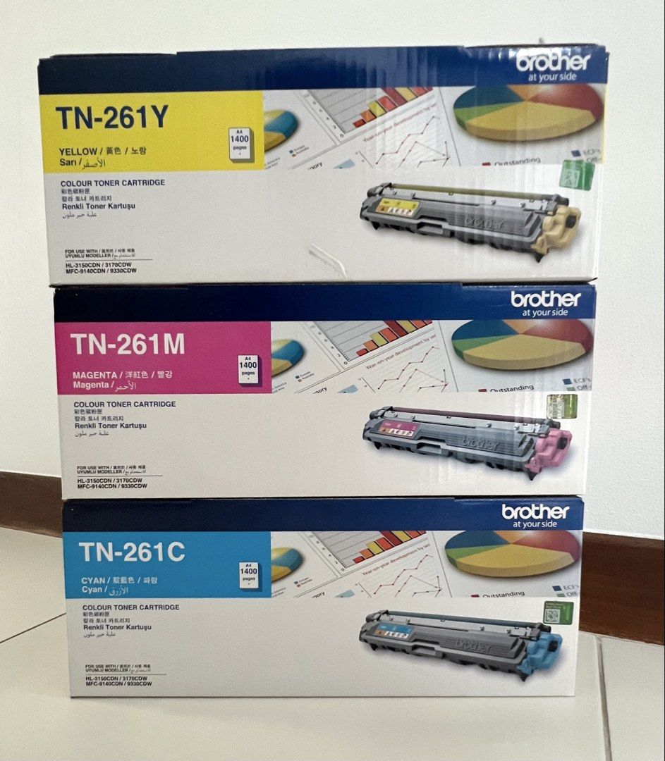 ✨[AUTHENTIC]✨ Brother TN-261Y/M/C Colour Toner Cartridges