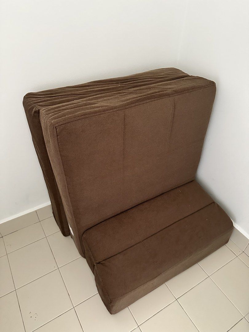Brown Foldable Sofa Bed