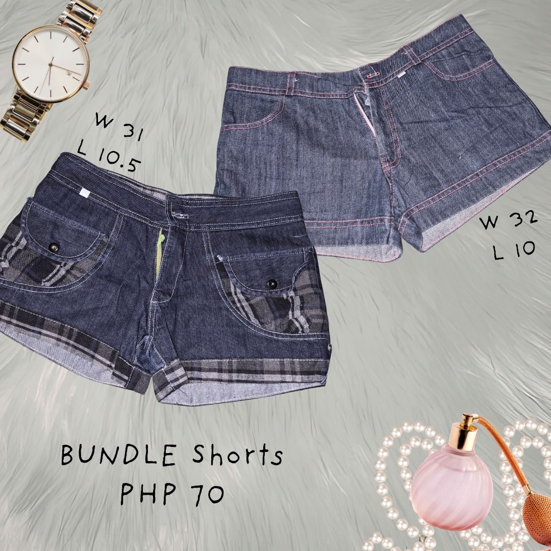 [BUNDLE] 2pcs Dark Denim Casual Shorts | W31-W32 | (Category: Shorts) located in Santo Domingo. Submitted by fashvonne (Listing ID 1435837257, Image 1). Description: .