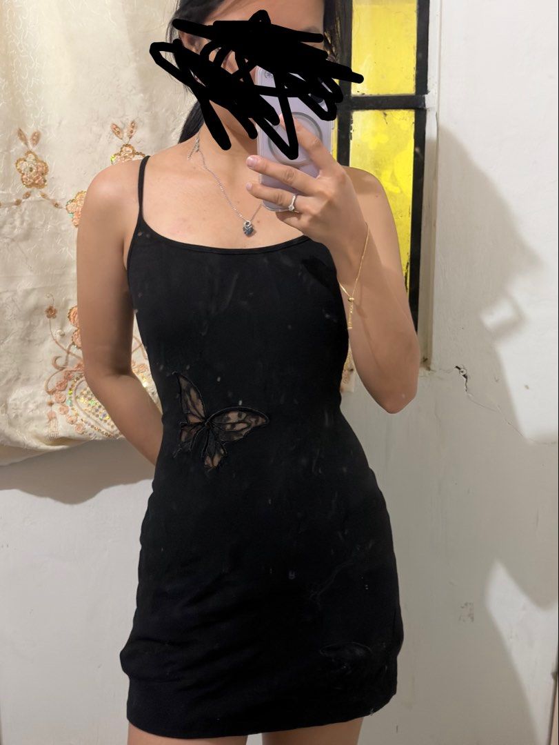 Butterfly Black Mini Dress Y2k (Category: Dresses) located in Tarlac. Submitted by _its.ayaaaa (Listing ID 1435746896, Image 2). Description: .