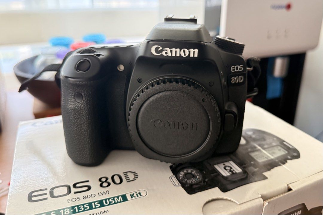 Canon EOS 80D body with inclusions (Category: Cameras) located in Taguig. Submitted by chmsells (Listing ID 1435766077, Image 1). Description: FOR SALE ONLY Camera body is in good condition, used only when travelling, no visible issues Will also include the ff: - Battery pack with protective cover - Wall charger - Neck Strap - Manual and EOS Digital Solution Disk - Lens hood - Canon EF-S 18-135 IS USM lens - has fungus and giving faulty communica