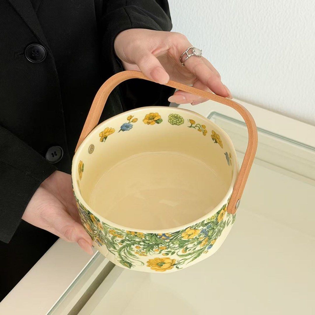 Ceramic basket with handle444177739332997121