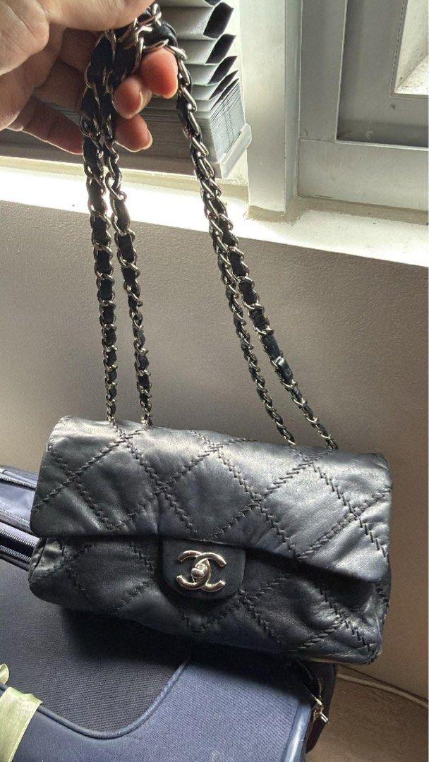 Chanel_wild stitch_Shoulder Bag with Chain (Category: Luxury Bags & Wallets) located in Taguig. Submitted by cherhyuen (Listing ID 1435719168, Image 1). Description: Leaving Philippines – Authentic Chanel Wild Stitch Shoulder Bag • 100% Authentic with hologram sticker • Distinctive flap silhouette – a unique alternative to the classic Chanel Flap • Signature Wild Stitch detailing • Well maintained and in good condition • Without box/card Rare pie
