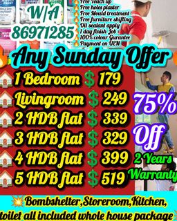 🏠Paint & colour your dream house!Cheapest painting service#plastering#HDB#BTO#Condo#rental#resale#executive house painting#3/4/5 room plaster#grouting#epoxy#vinyl#parquet polish#toilet ceiling#antimould treatment#odourless#vinilex#free touch up services Collection item 1
