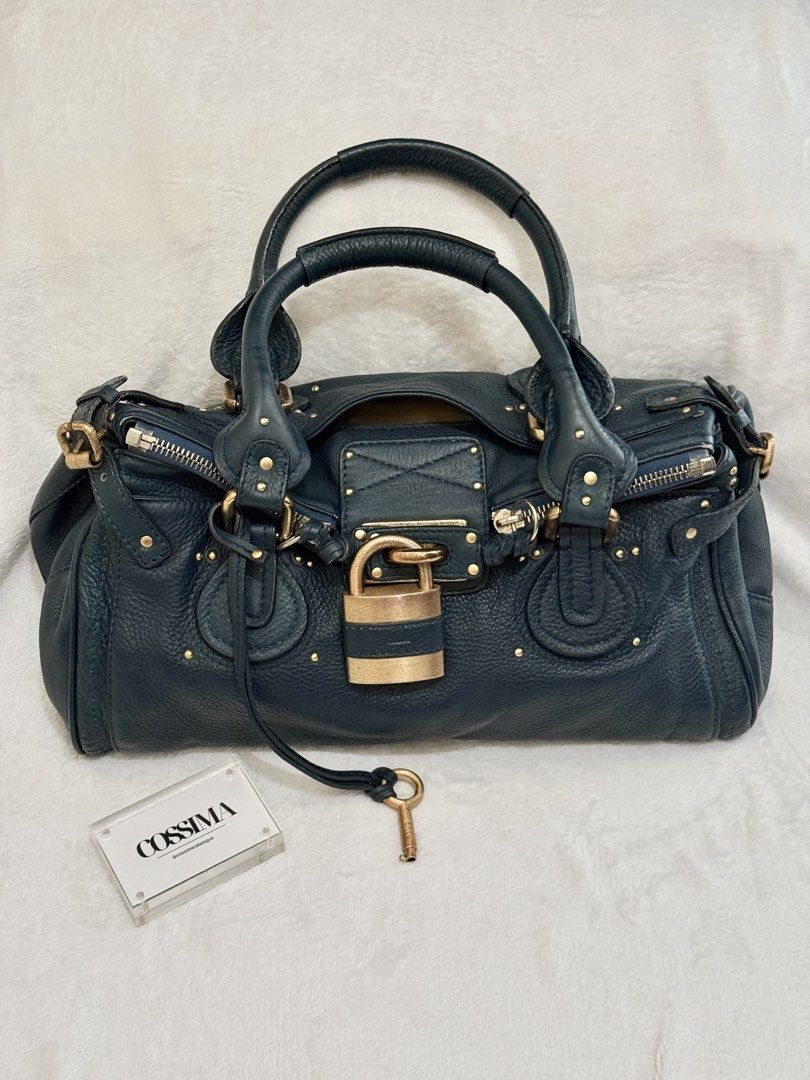 Chloe Paddington Regular in Blue (Rank B) (Category: Luxury Bags & Wallets) located in Mandaluyong City. Submitted by cossimacatalogue (Listing ID 1435833892, Image 1). Description: Chloe Paddington Regular in Blue (Rank B) Inclusion/s: generic dust bag Issue/s: tarnishing on harware, leather rubs on corners 🏷️ ₱45,000 ☑️ 100% authentic, money-back guaranteed Actual pictures are posted but color may vary due to lighting and camera. More photos a