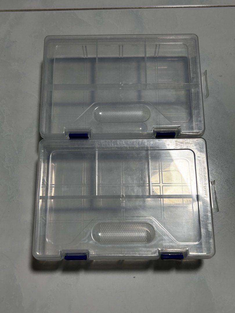 Clear Plastic Storage Box with Dividers
