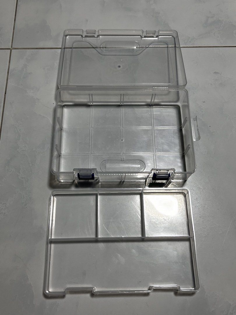 Clear Plastic Storage Box with Dividers444058093581783042