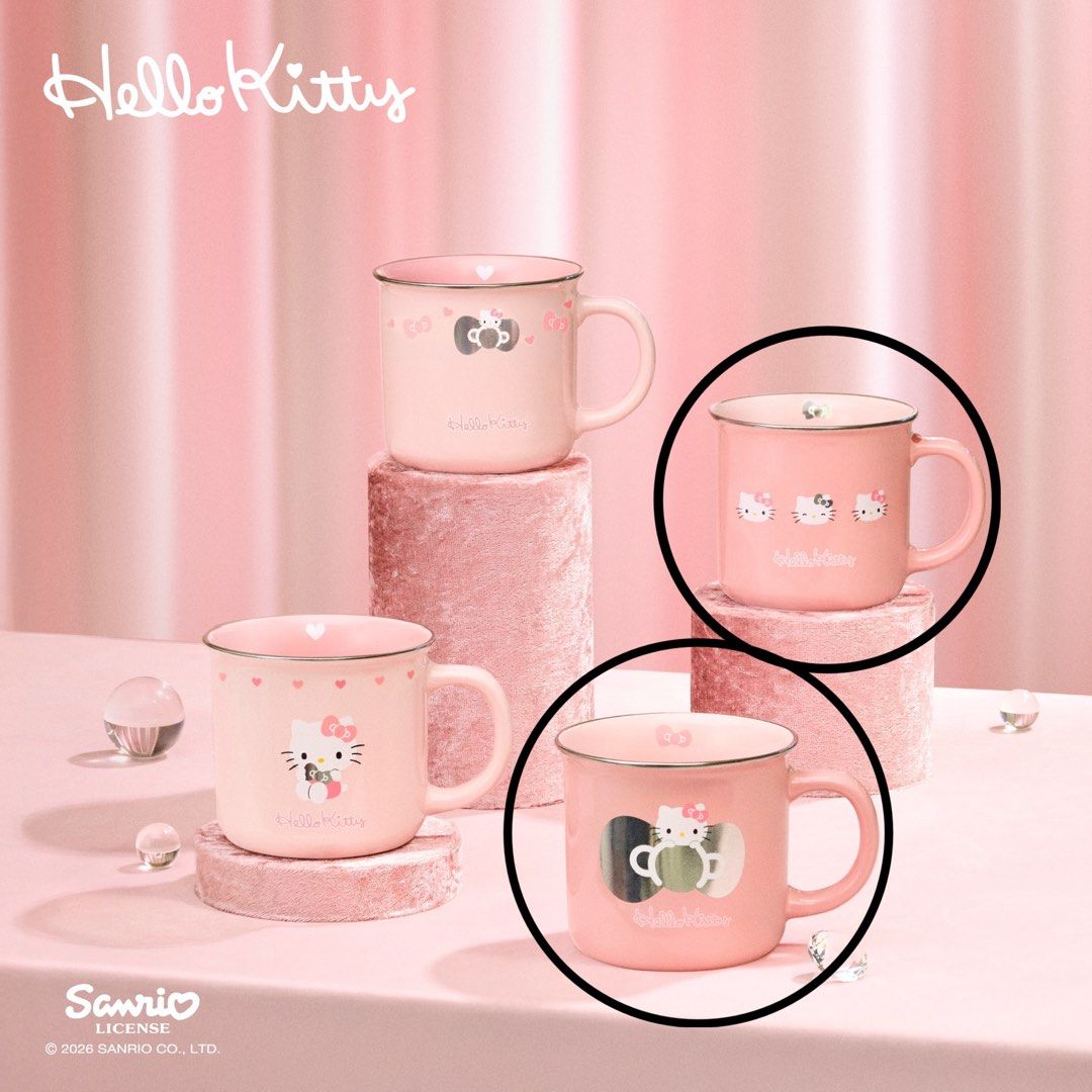 Coffee Bean Hello Kitty Pink Ceramic Mug443956465291110400
