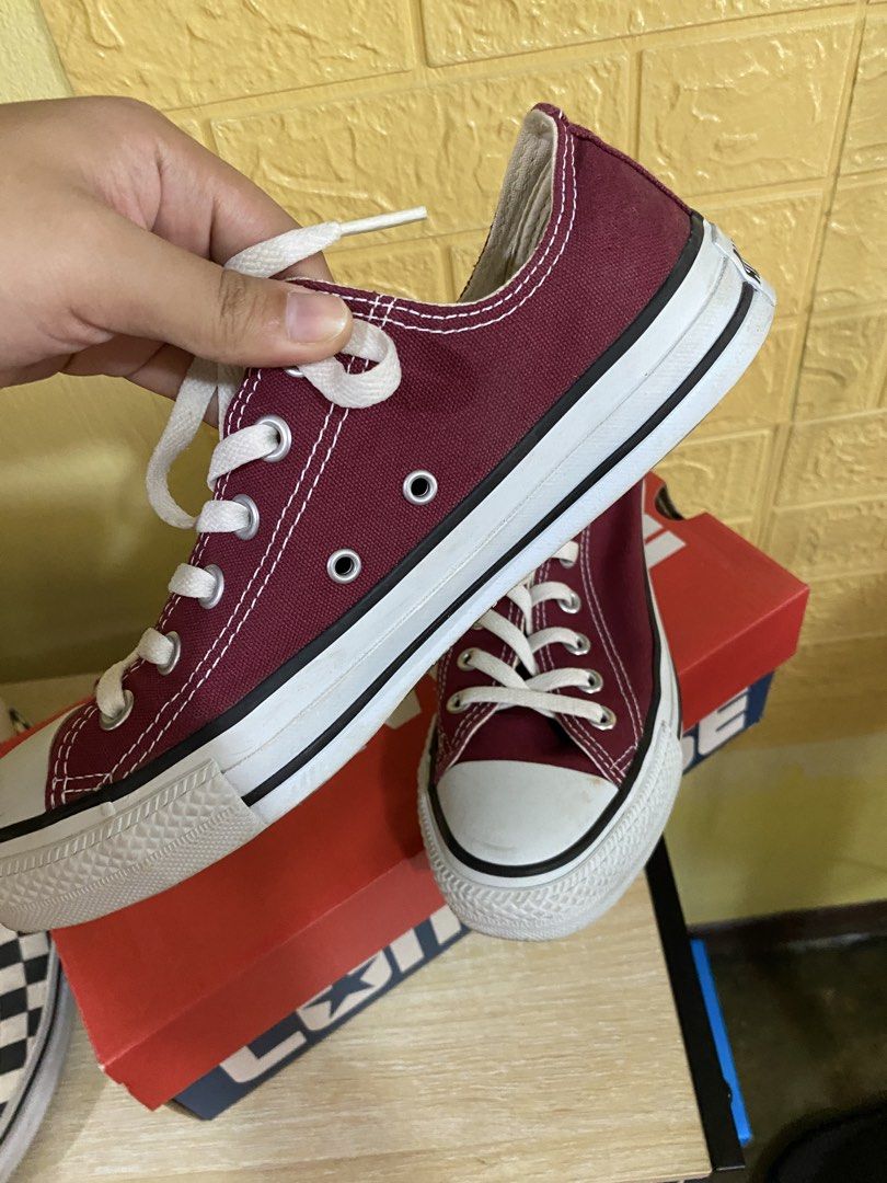 Converse Chuck Taylor All Star Maroon Sneakers (Category: Sneakers) located in Makati City. Submitted by beaa24 (Listing ID 1435806133, Image 3). Description: Used less than 5x Bought in Japan Last price posted No heel drag.