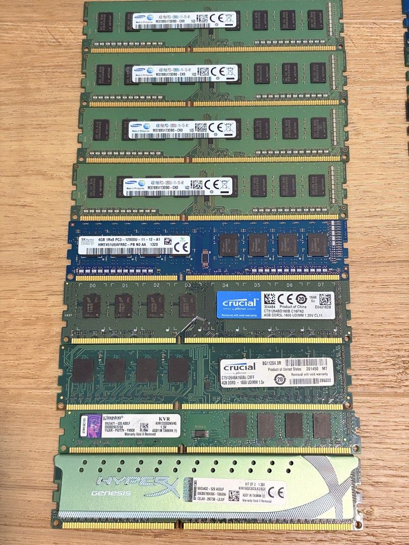 DDR3 RAM - Various 4Gb, 2Gb & 1Gb443784624940011521