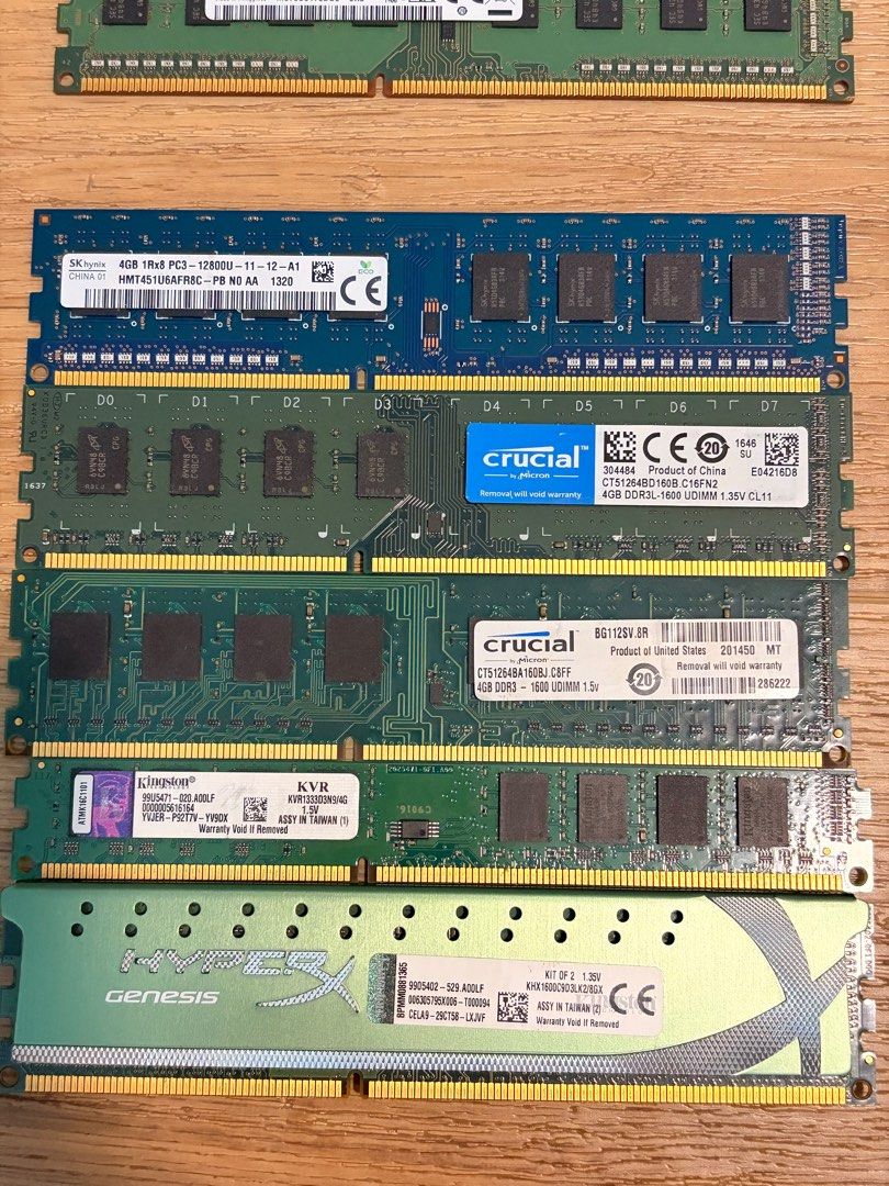 DDR3 RAM - Various 4Gb, 2Gb & 1Gb443784624940011525