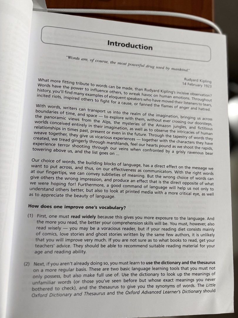 Distinction in English 'O' Level Vocabulary Textbook, Hobbies & Toys ...