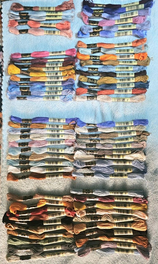 DMC THREADS (Category: Craft Supplies & Tools) located in Manila. Submitted by jules1596 (Listing ID 1435767776, Image 1). Description: REPRICED ‼️ i'm selling po my dmc threads used and unused. these are legit dmc threads po. colors may changed sa photos due to lighting. 71 pcs of unused - 1,700 52 pcs of used but not less than 7 meters - 900 34 pcs used but not less than 4 meters - 170 TOTAL: 2,770 mop: gcash, maya, bank mod: sdd, jnt payo (pay
