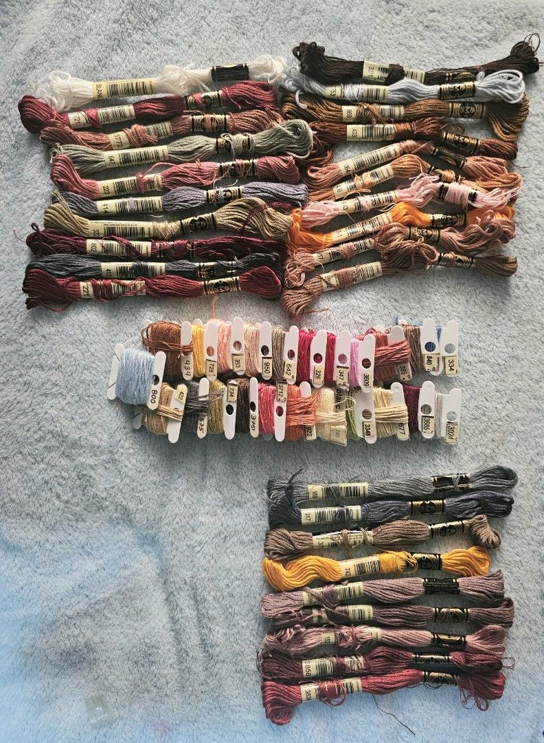 DMC THREADS (Category: Craft Supplies & Tools) located in Manila. Submitted by jules1596 (Listing ID 1435767776, Image 2). Description: REPRICED ‼️ i'm selling po my dmc threads used and unused. these are legit dmc threads po. colors may changed sa photos due to lighting. 71 pcs of unused - 1,700 52 pcs of used but not less than 7 meters - 900 34 pcs used but not less than 4 meters - 170 TOTAL: 2,770 mop: gcash, maya, bank mod: sdd, jnt payo (pay