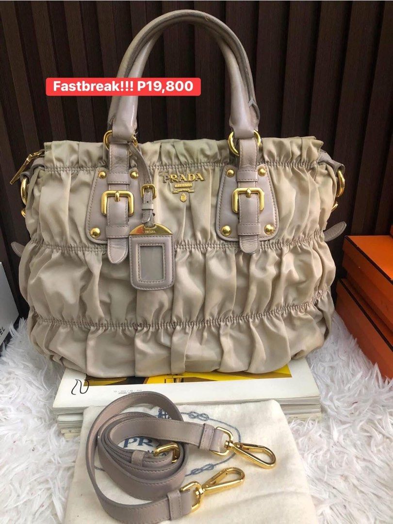 Fastbreak!! Prada Gaufre (Category: Luxury Bags & Wallets) located in Pasay City. Submitted by cpb__ (Listing ID 1435780085, Image 1). Description: #fyp #highlight #bag #authentic.