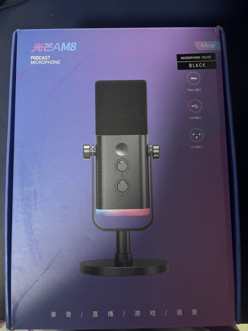 Fifine AM8 Podcast Microphone - Black