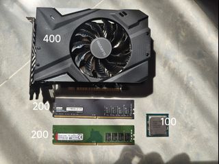 Gigabyte Graphics Card, RAM, CPU
